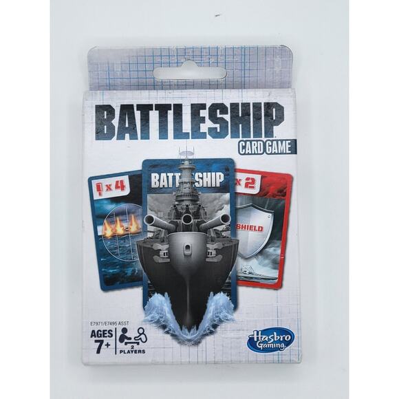 Hasbro Battleship Card Game Ages 7+, 80 Playing Cards 2 Players - New - Picture 1 of 5